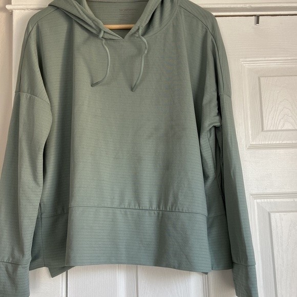 Mondetta light blue athletic lightweight workout exercise hoodie sweatshirt - Picture 3 of 6